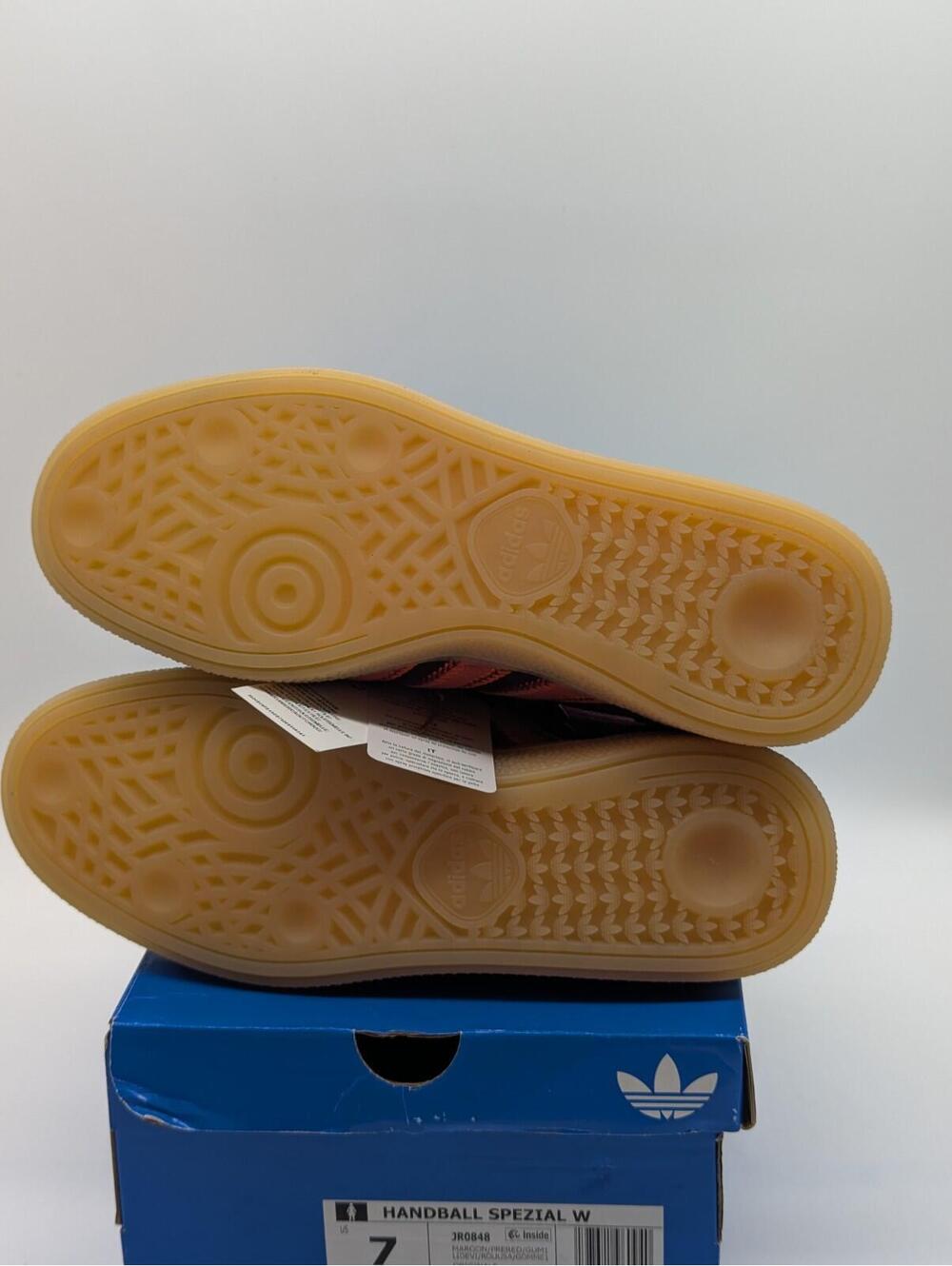 Adidas Handball Spezial W Maroon Red Orange JR0848 Women's Size 7 / Kids 6Y New - Picture 6 of 8